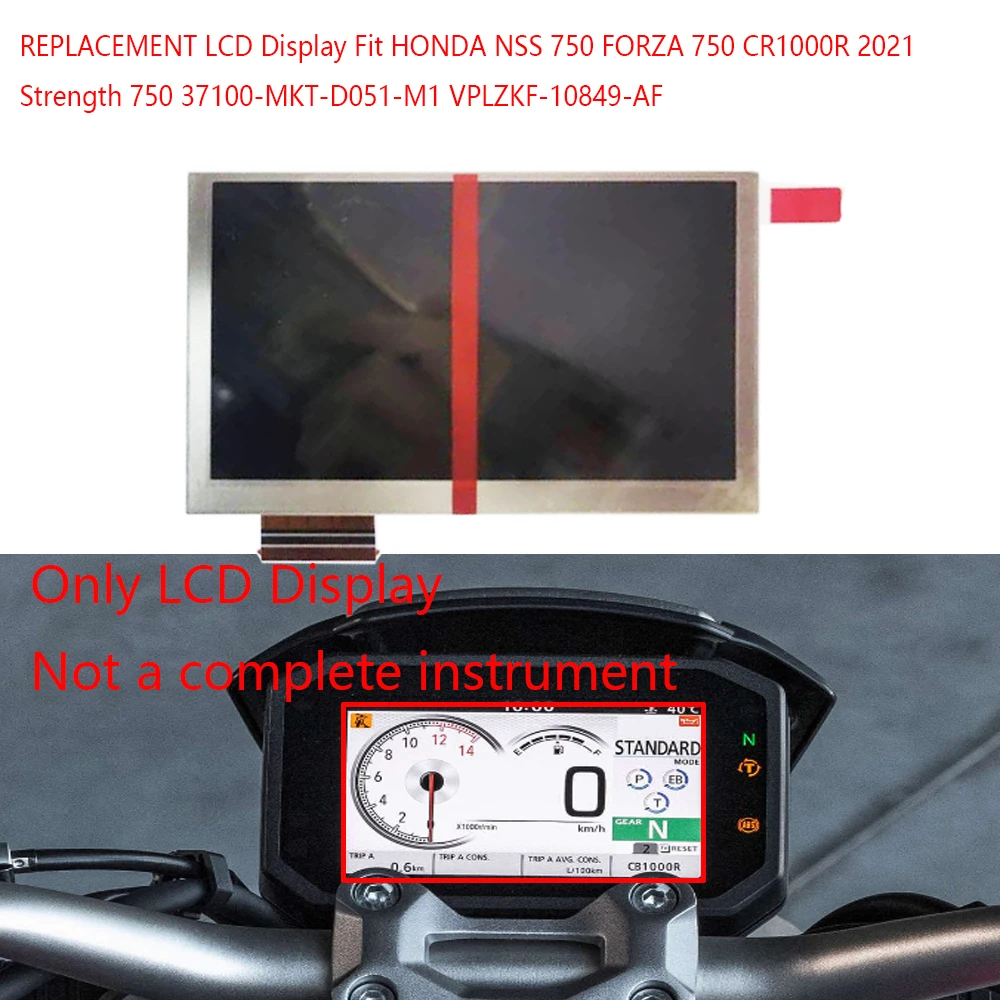 Оригинальный сменный ЖК-дисплей приборный Монитор скорости для HONDA NSS 750 FORZA 750 CB1000R 37100-MKT-D051-M1 VPLZKF-10849-AF