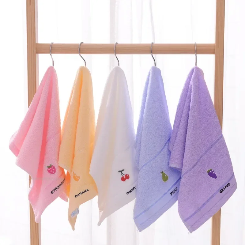50x25cm Soft Cotton Baby Bath Towel Pure Cotton Children's Cartoon Embroidered Towel Soft Water Absorbent Child Shower Towels
