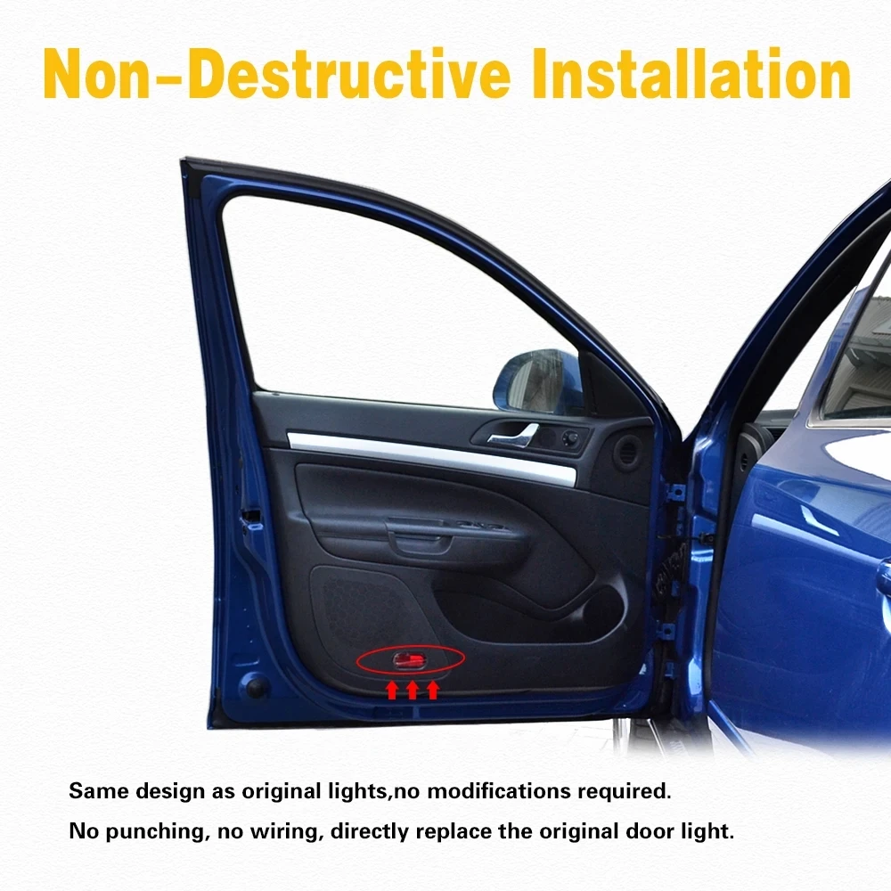 Dual LED Car Door Welcome Warning Light Accessory