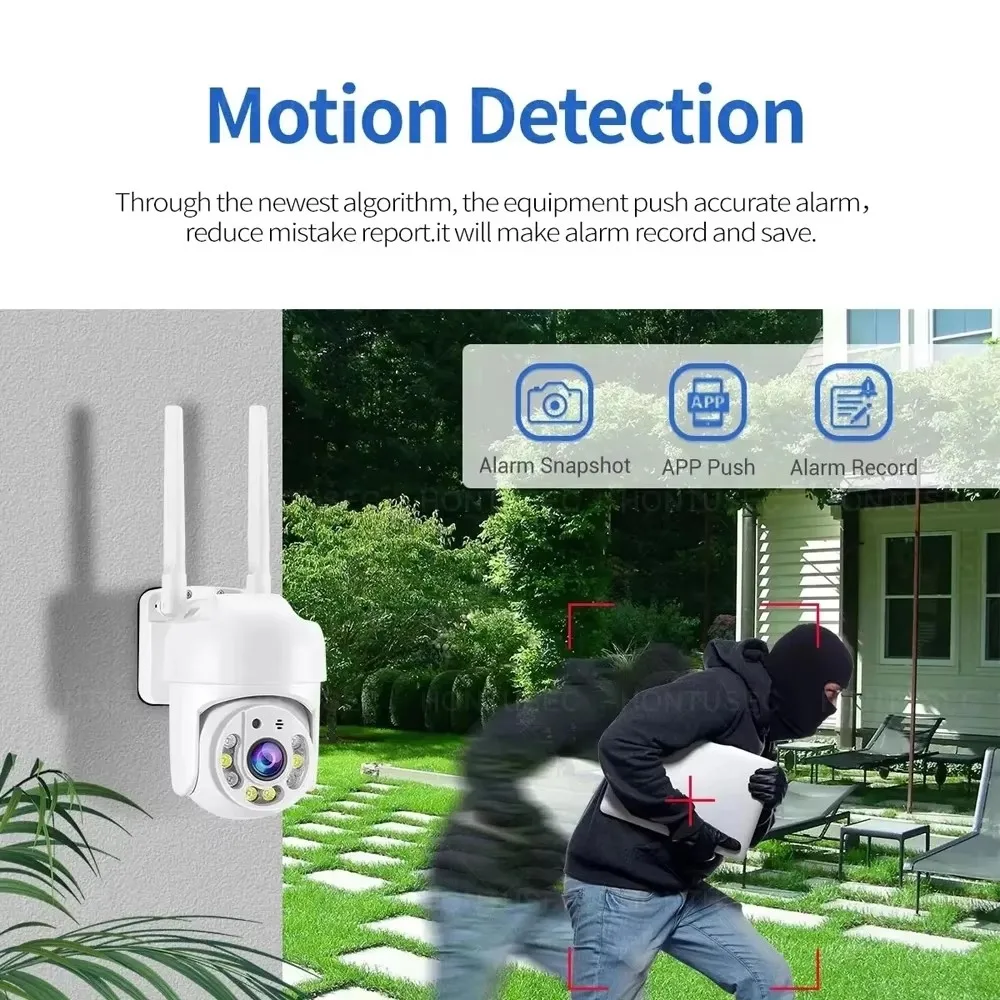 390EYES APP 2.4G Wifi PTZ Camera 5MP Auto Tracking Two Way Audio Color Night Vision Outdoor Waterproof Wireless Security Camera 5