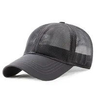 New Men Big Head Mesh Baseball Cap Big Size Trucker Hat Breathable Sun Caps Adjustable High Quality 2