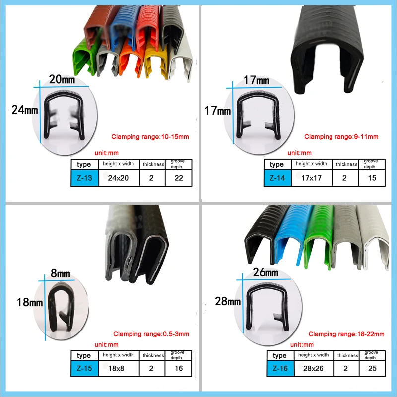 Description Picture 5 of itemU-shaped Frame Rubber Wrap Tape Cable Bridge Iron Sheet Steel Plate Car Door Collision Protection U-shaped Edge Protection Tape