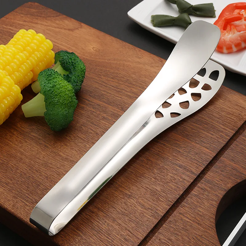 

Thickened stainless steel Korean hollow food clip, anti scalding new style barbecue bread steak clip, multi-purpose clip for