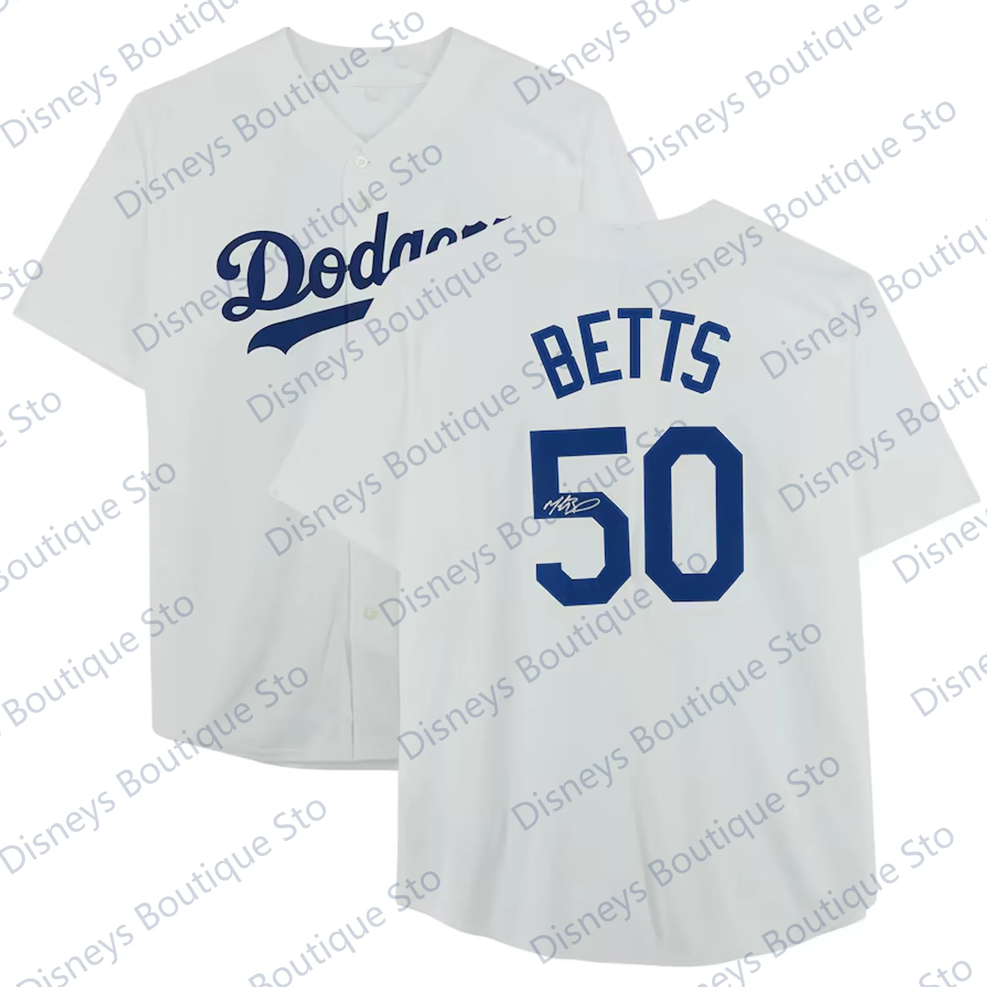 로스앤젤레스 BETTS 풀 사이즈 사인 야구 버튼 저지 아트, 데이비드 아리고 단추 야구 유니폼 키트, 2024 신제품