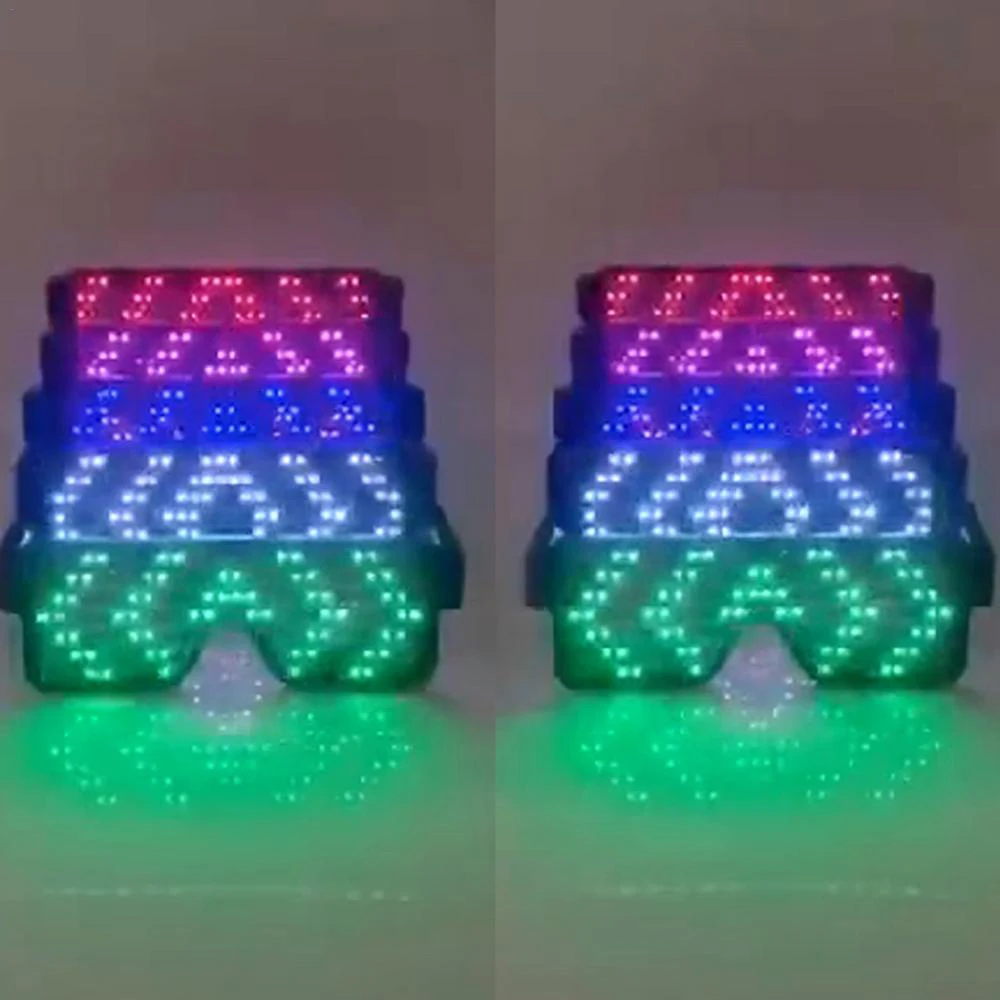 USB Charging Luminous Glasses Festival Party Glowing Toy Gift LED Flashing Pattern Messages Animations Electronic Eyeglasses glow sunglasses glow glasses