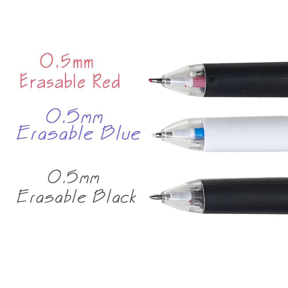 3 in 1 Erasable Gel Pen Set 0.5mm Black Blue Red Refills Multicolor Pen Washable Handle Office School Kawaii Stationery 6