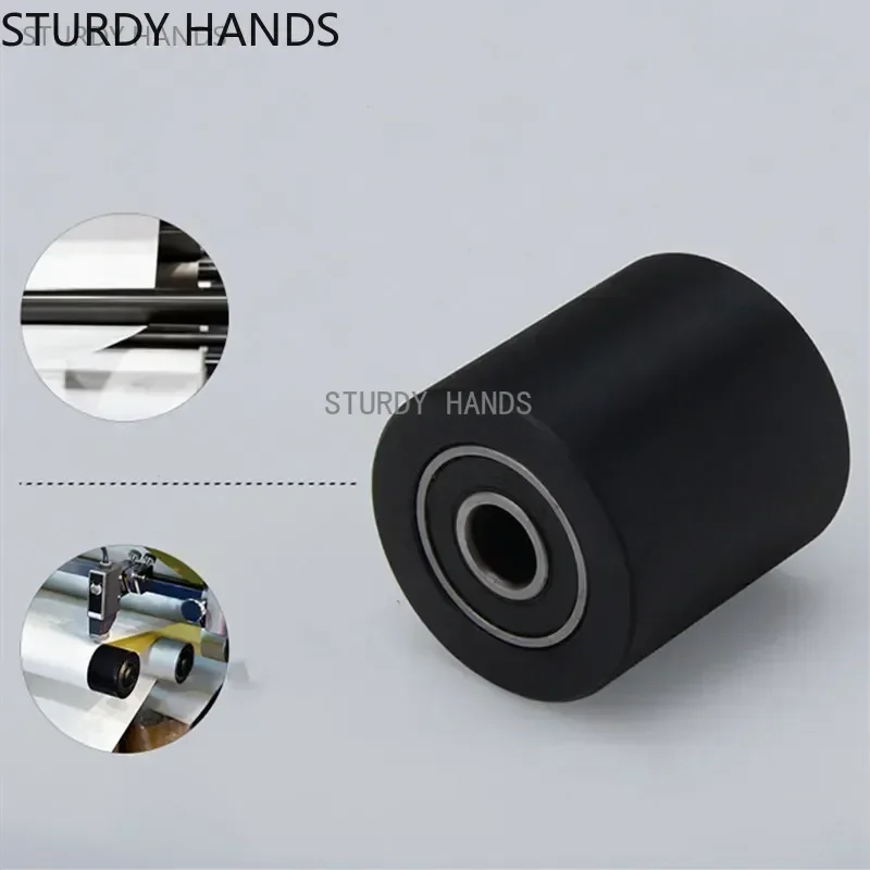 1Pc Rubber Covered Bearing Roller Sheave Wear-resistant Waterproof Quiet Two-axis Guide Wheel roller bearing