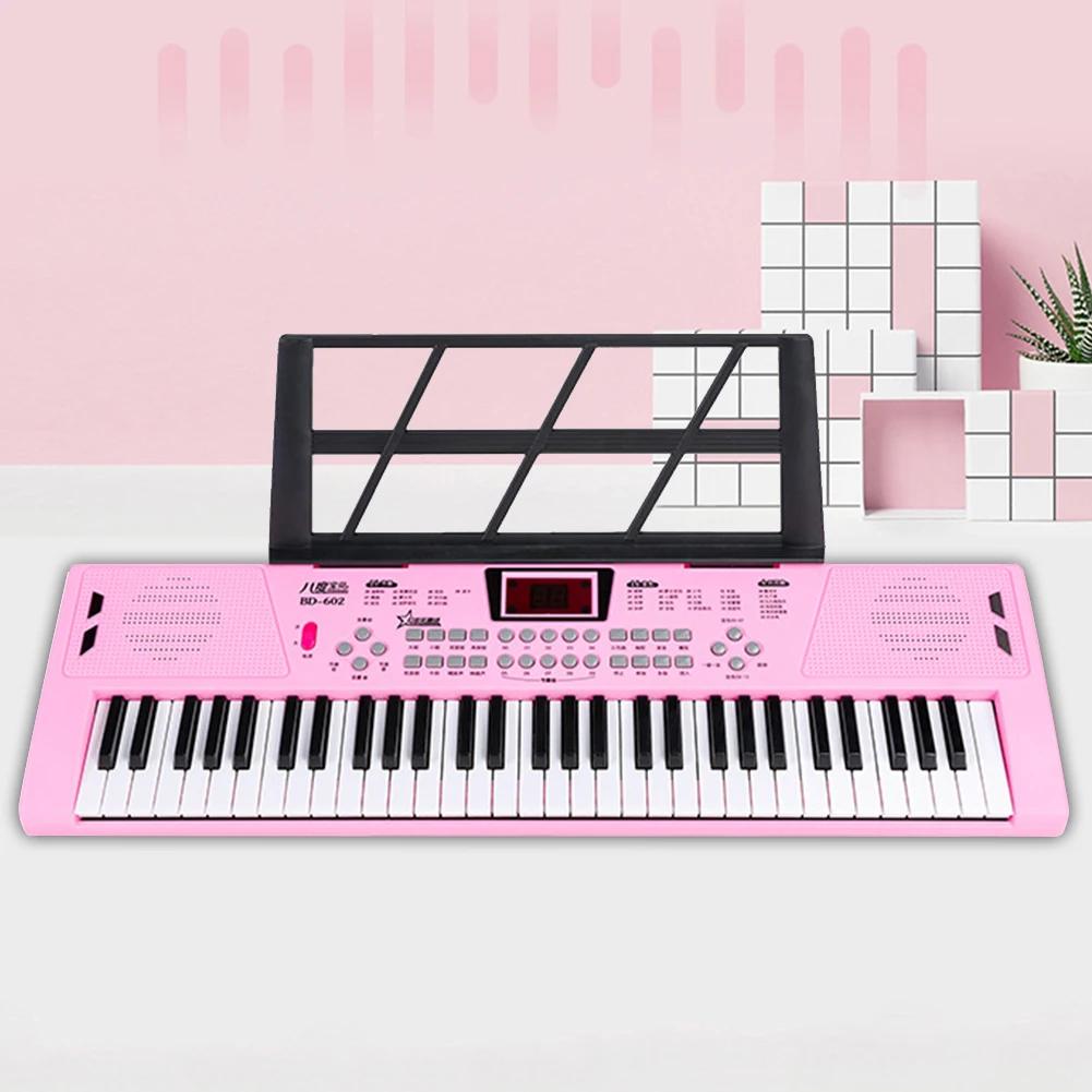 61 Keys USB Digital Keyboard Piano Digital Music Electronic Keyboard with Microphone Professional Big Musical