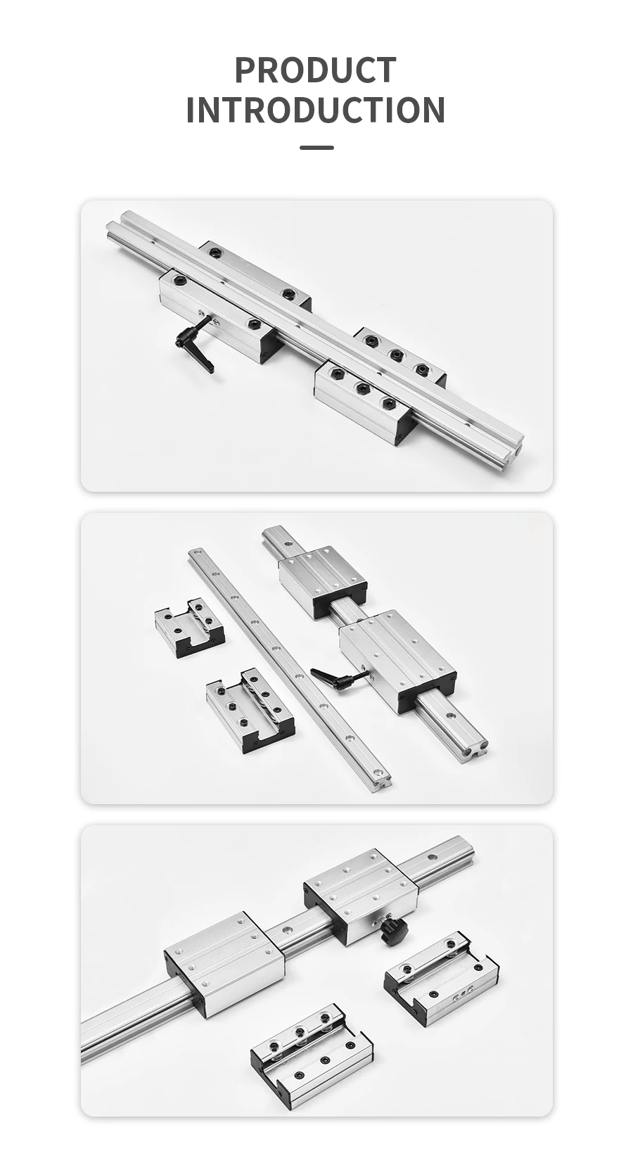 Externe zweiachsige Linearführung 1PC LGD6 LGD8 LGD12 optische Achse Holzbearbeitung Schiebetisch Rollenschieber Länge 150mm-1150mm – Detail 31