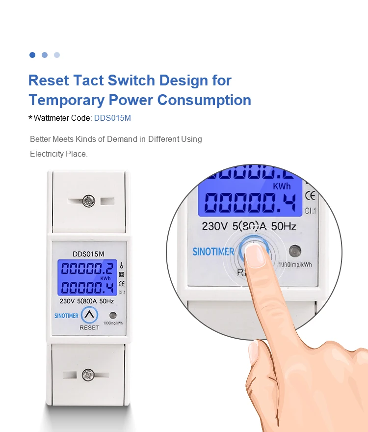 wattmeter da fase monofásica do consumo de