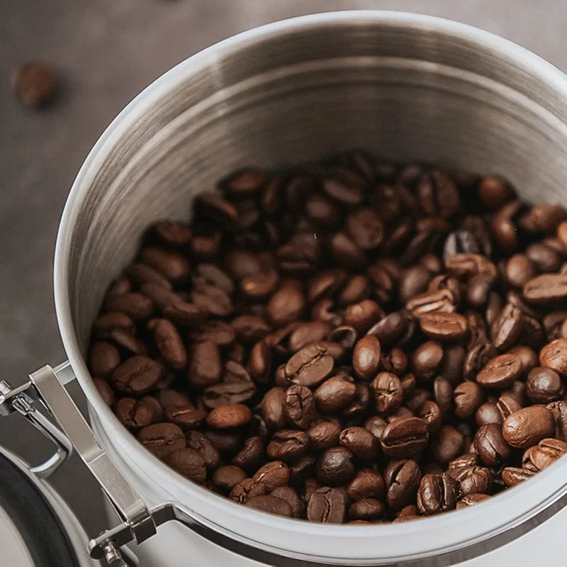 Kaffee Kanister Luftdicht Edelstahl Küche Lebensmittel Lagerung Container  Mit Datum Tracker Scoop Für Bohnen Gründe Tee 1,5 L 1,8 L