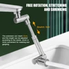 New Metal 1440° Rotatable Extension Faucet Sprayer Head Universal 2 Modes Bathroom Tap Extend Adapter Aerator Faucet Extender 4