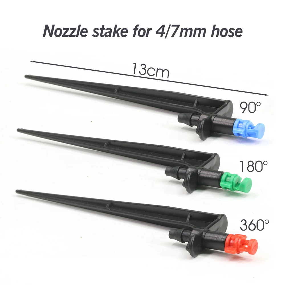 90/180/360 Degree misting nozzle 13cm stake sprinkler for 1/4"Hose garden irrigation sprinkler drip watering agriculture sprayer garden sprinkler irrigation sprinklers drip irrigation sprinklers garden irrigation nozzle garden sprayer nozzles
