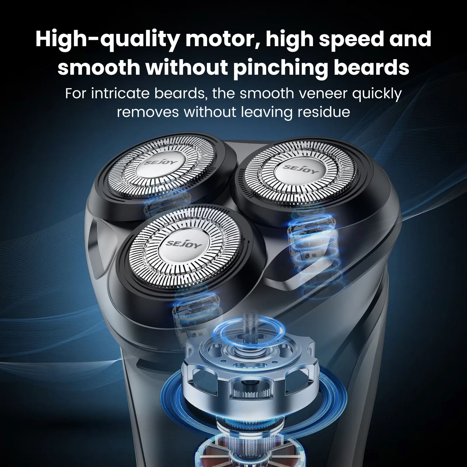 Sejoy Electric Shaver for Men's Electric Shaving Clipper Machine 3D Floating Wet Dry IPX7 Waterproof Beard Razor Beard Trimmer 2