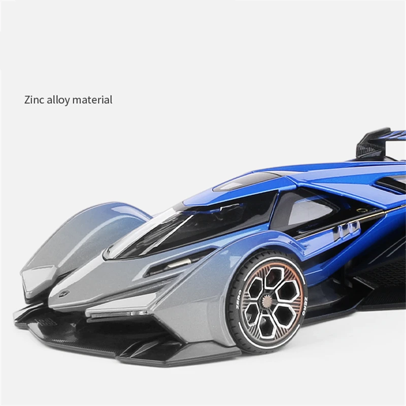 1:24 V12 Vision GT Gran Turismo Alloy Concept Sports Car Model Diecasts Metal Toy Racing Car Model Sound and Light Kids Toy Gift 3