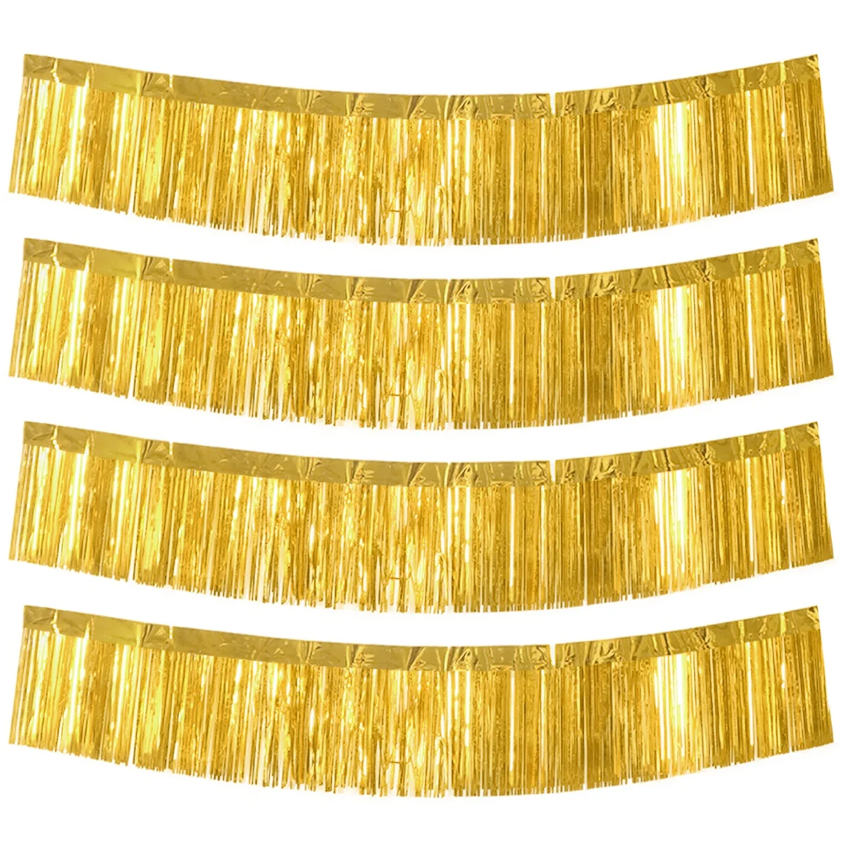 30x300CM Party Backdrop Foil Fringe Garland Metallic Tinsel Streamers Banner Hanging for Birthday Wedding Christmas Decorations – Detail 3