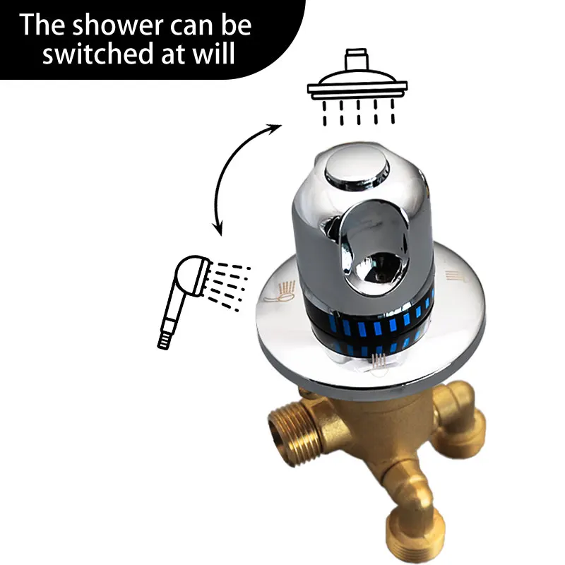 Bathtub split faucet, jacuzzi faucet, three-piece water divider, transfer valve, hot and cold water switch accessories 2