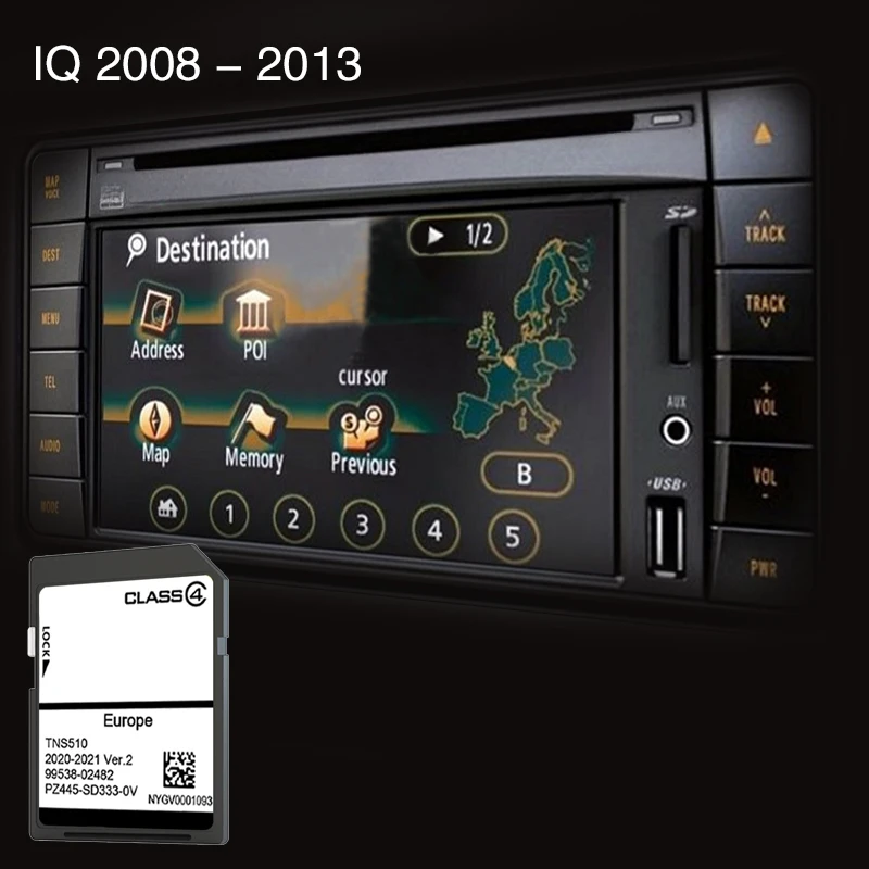 

For Toyota IQ 2008-2013 Navigation Cover Germany Spain Europe Sat NAV Car ACCESSORIES Card