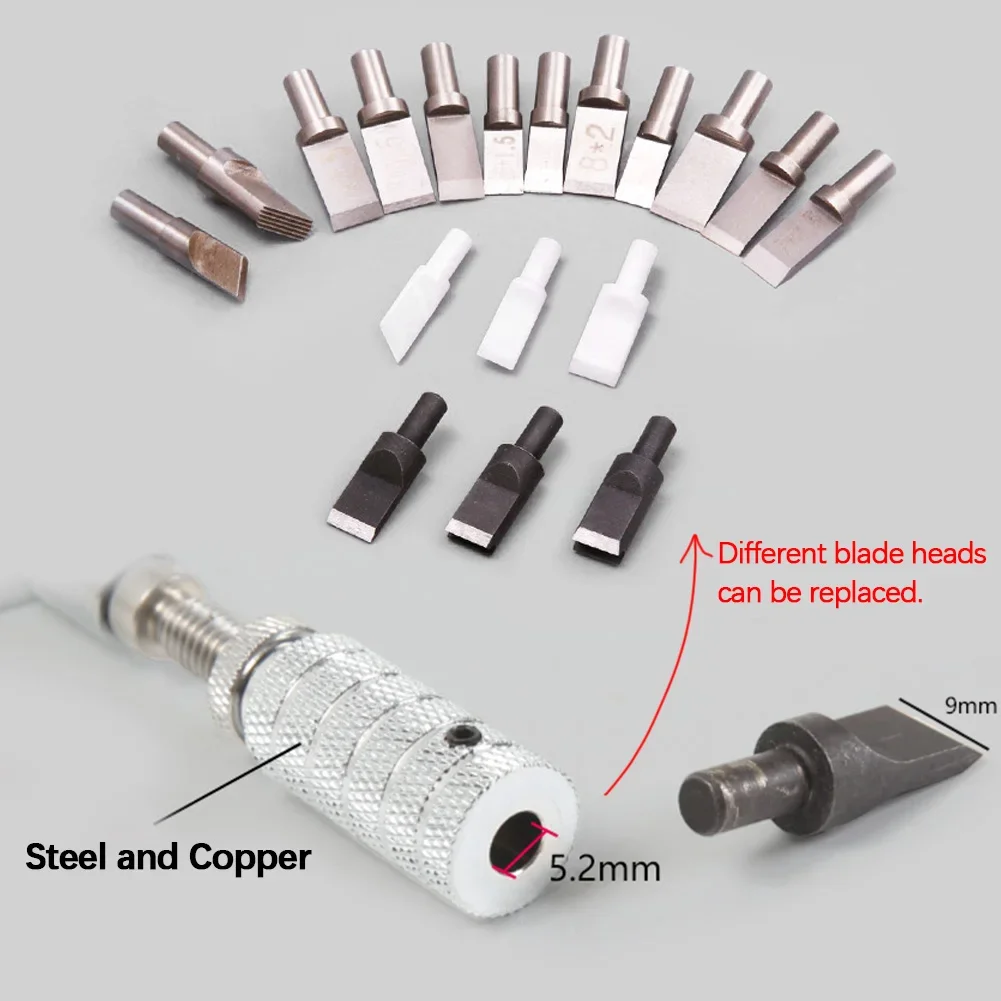 Leather Knife Head Replace Knife Head for Leather Swivel Knife Carving Cutter Standard Size Blades and Rotate Professional Leather Craftsman Tools