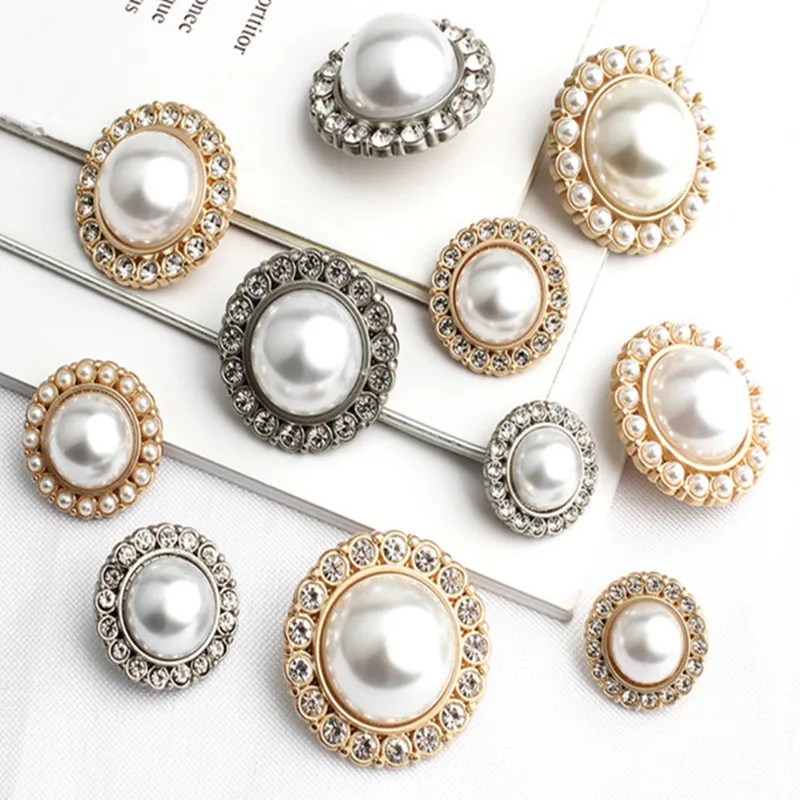 6pcs-Lot-Luxury-Golden-Rhinestone-Buttons-for-Sewing-Needlework-Large ...