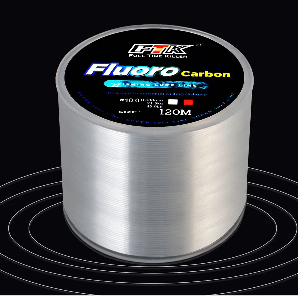 Fishing Line 120M Fluorocarbon Coated Carbon Fiber Lead Bait