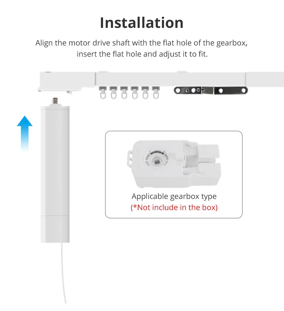 Zigbee WiFi Smart Curtain Motor for ZM87 Electric Curtain Track Sliding Rails Wo