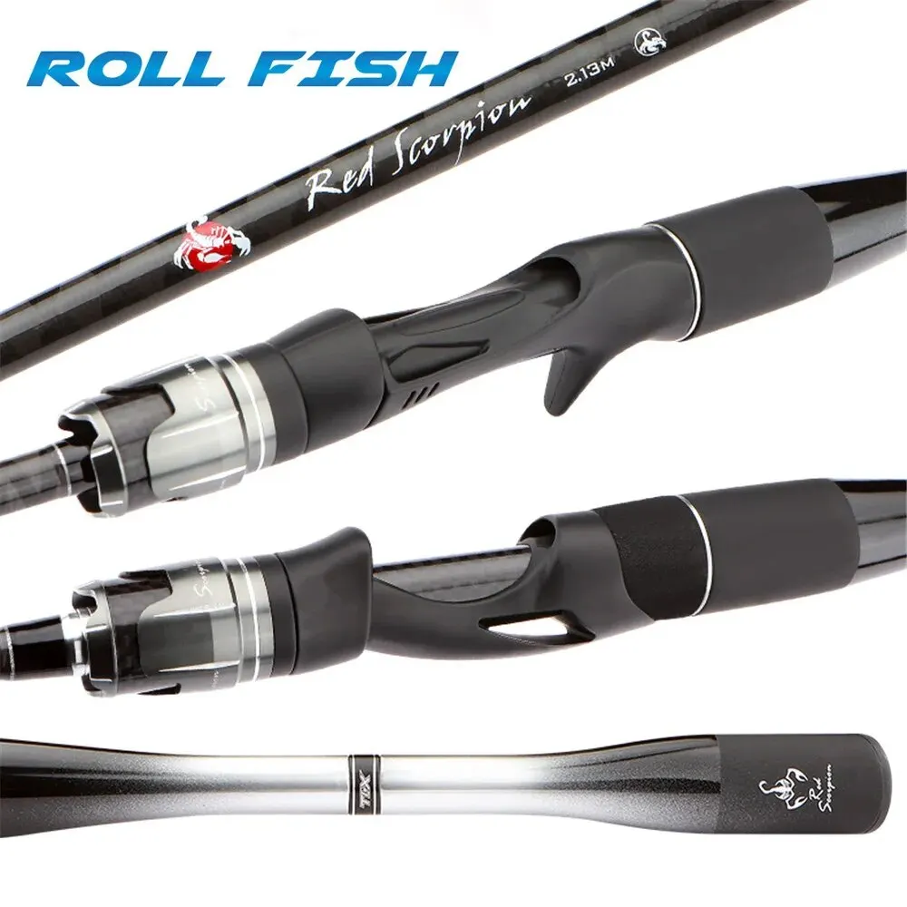ROLLFISH 스피닝 캐스팅 낚싯대, 담수 바닷물 탄소 루어 낚싯대, 배스 낚시, 빠른 액션 WT145-160g