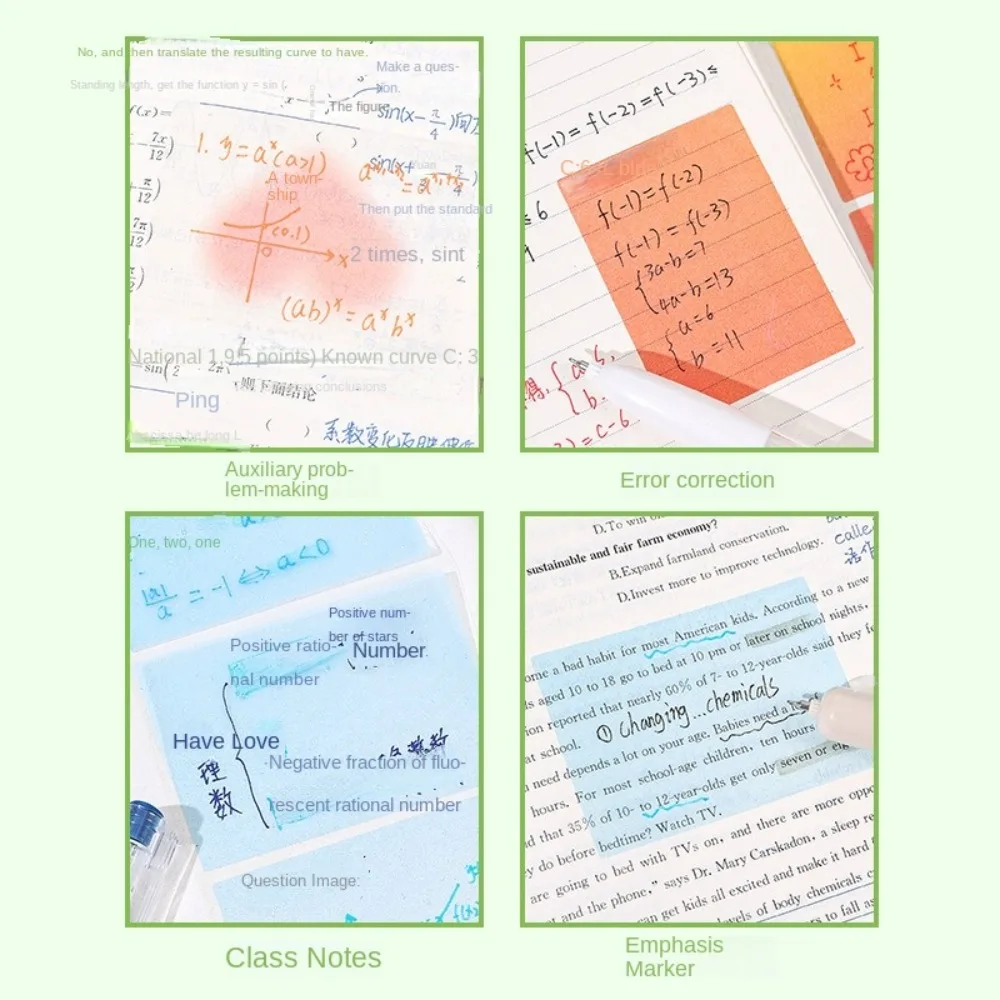 105 Sheets Cartoon Memo Pad Paper Pull Out Design Korean Style Planner Sticker Self-Adhesive Sticky Notes