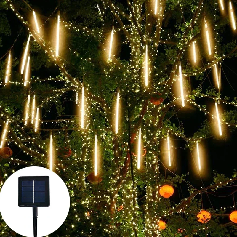 

Solar Lights Meteor Shower Rain LED String Light Outdoor Waterproof Fairy Light Street Garden Garland Christmas Tree Decoration