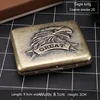 High Quality Metal Cigarette Case Box for 20pcs Vintage Emboss Cigarette Container Box Holder Smoking Accessories Case Box 6