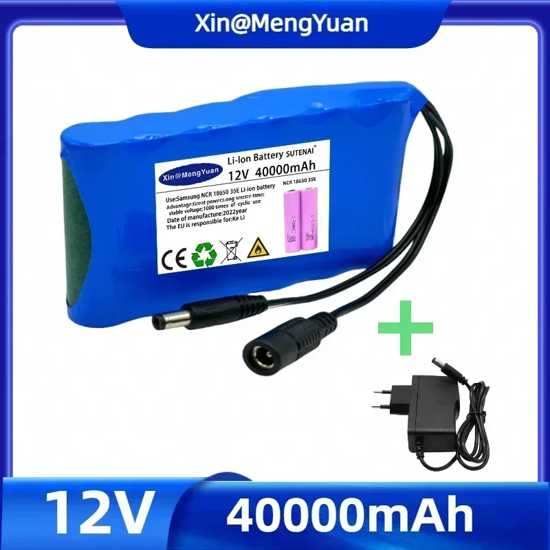 Rechargeable Battery Original Portable 12V 20000mah Lithium Ion Battery Pack Capacity DC 12.6v 30Ah CCTV Cam Monitor