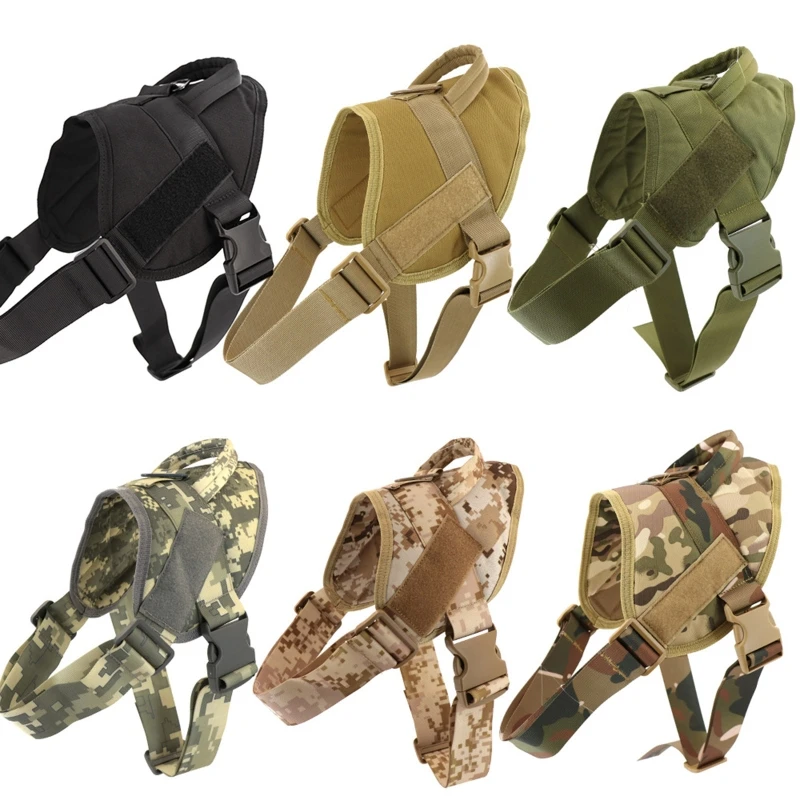 

Tacticals Dog Harness Vest with Handle Military Dog Harness for Large Medium Dogs No-Pull Service Dog Vest with Hook