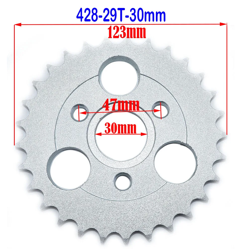 428 420 29T 31T 35T 37T Dente 30Mm Ingranaggio Pignone Catena Posteriore Per Scimmia Moto Moto Da Fondo