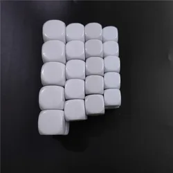 Set of 10 Smooth White DIY Dice for Creative Projects and Educational Use (22mm 10PCs)