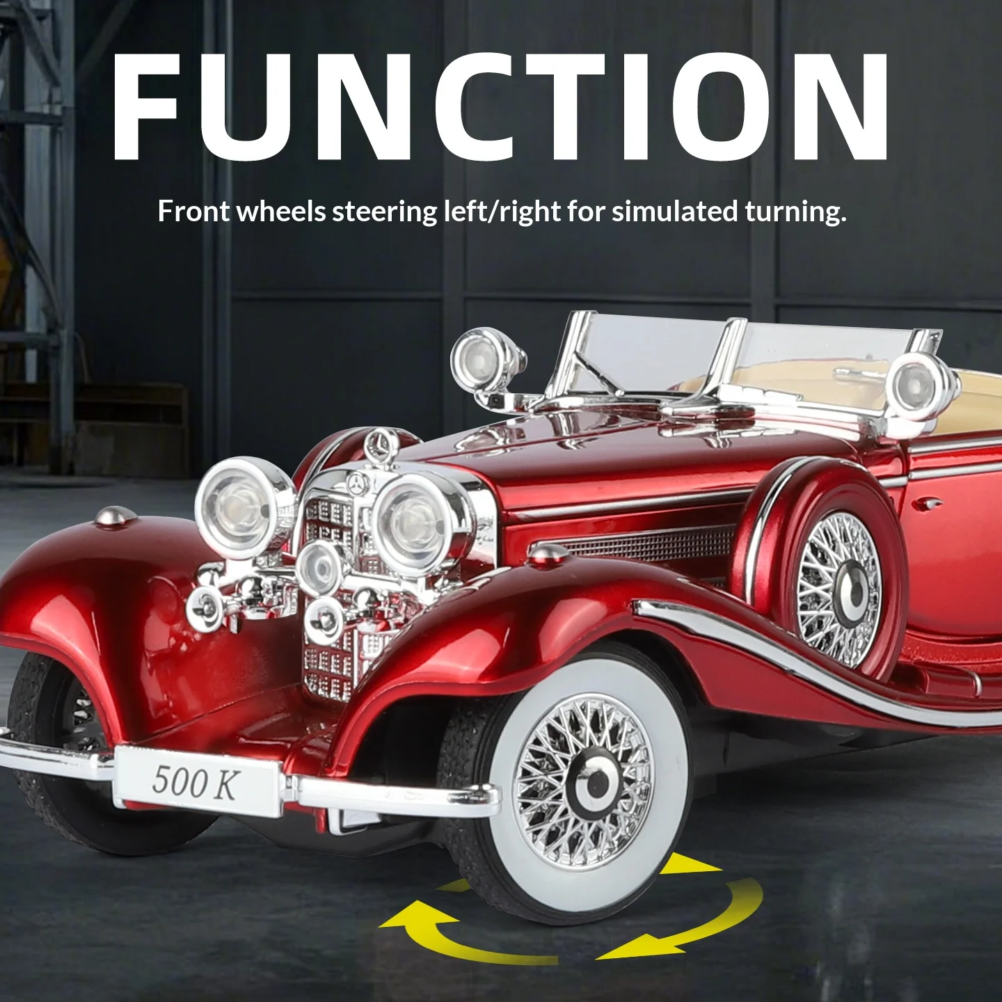 Vintage Alloy Classic Car Model 1:24 - Decorative Toy & Gift