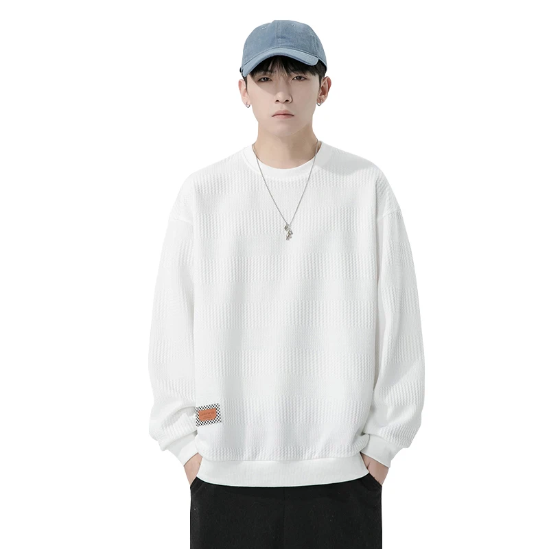 Fashion Solid Color Spliced All-match Sweatshirts Men's Clothing 2024 Spring Summer New Loose Korean Tops Casual Sweatshirts