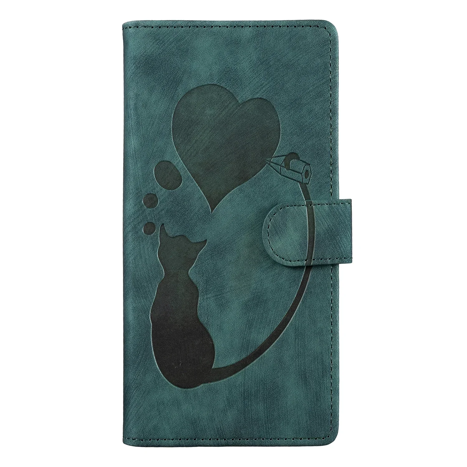 Cat & Butterfly Leather Wallet Flip Phone Case - Elegant and Functional Back Cover