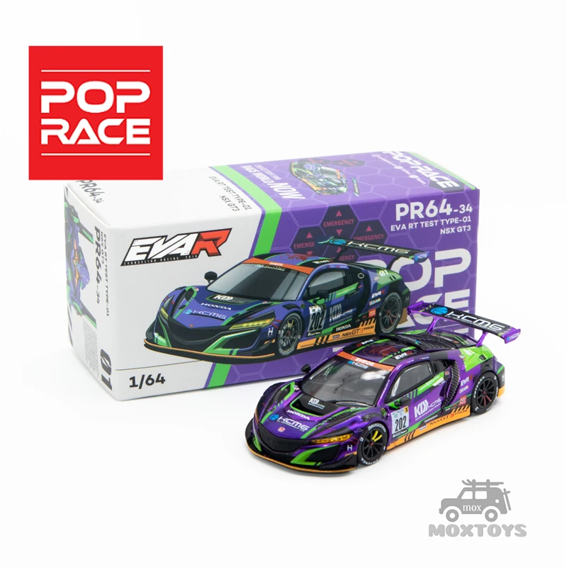 

Pop Race 1:64 EVA RT TEST TYPE-01 NSX GT3 Diecast Model Car