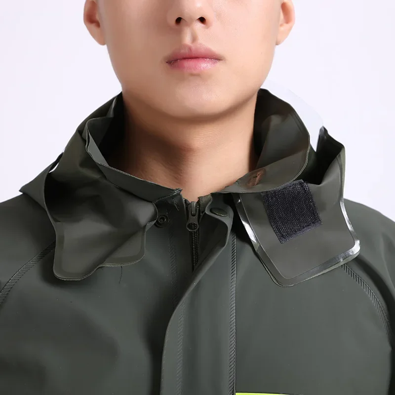 Thickened Knitted Raincoat Full Body Outdoor Hiking Separate Style Motorcycle Rider Rainwear Durable Protection against Heavy Ra