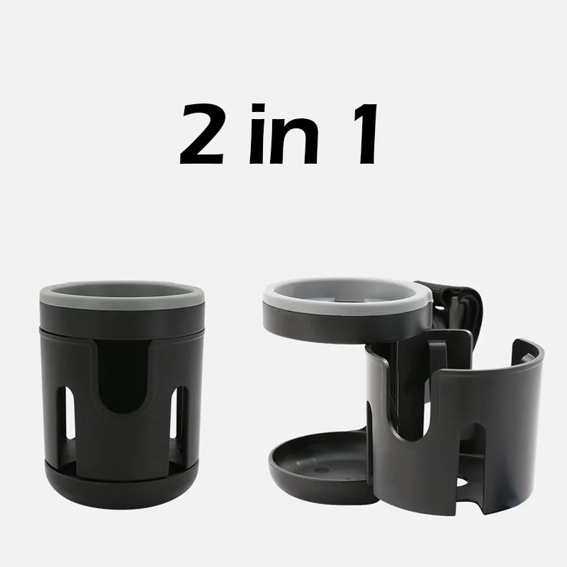 2-in-1 Baby Stroller Accessories Bottle Holder Universal Tricycle Pram  Water Cup Mobile Phone and Drink Holder Wheelchair Cart