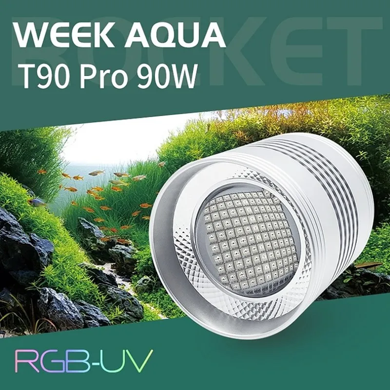 ライト・照明器具 WEEK AQUA T90Pro Buy Week Aqua T-90 PRO RGB + UV Full Spectrum Pendant Spotlight