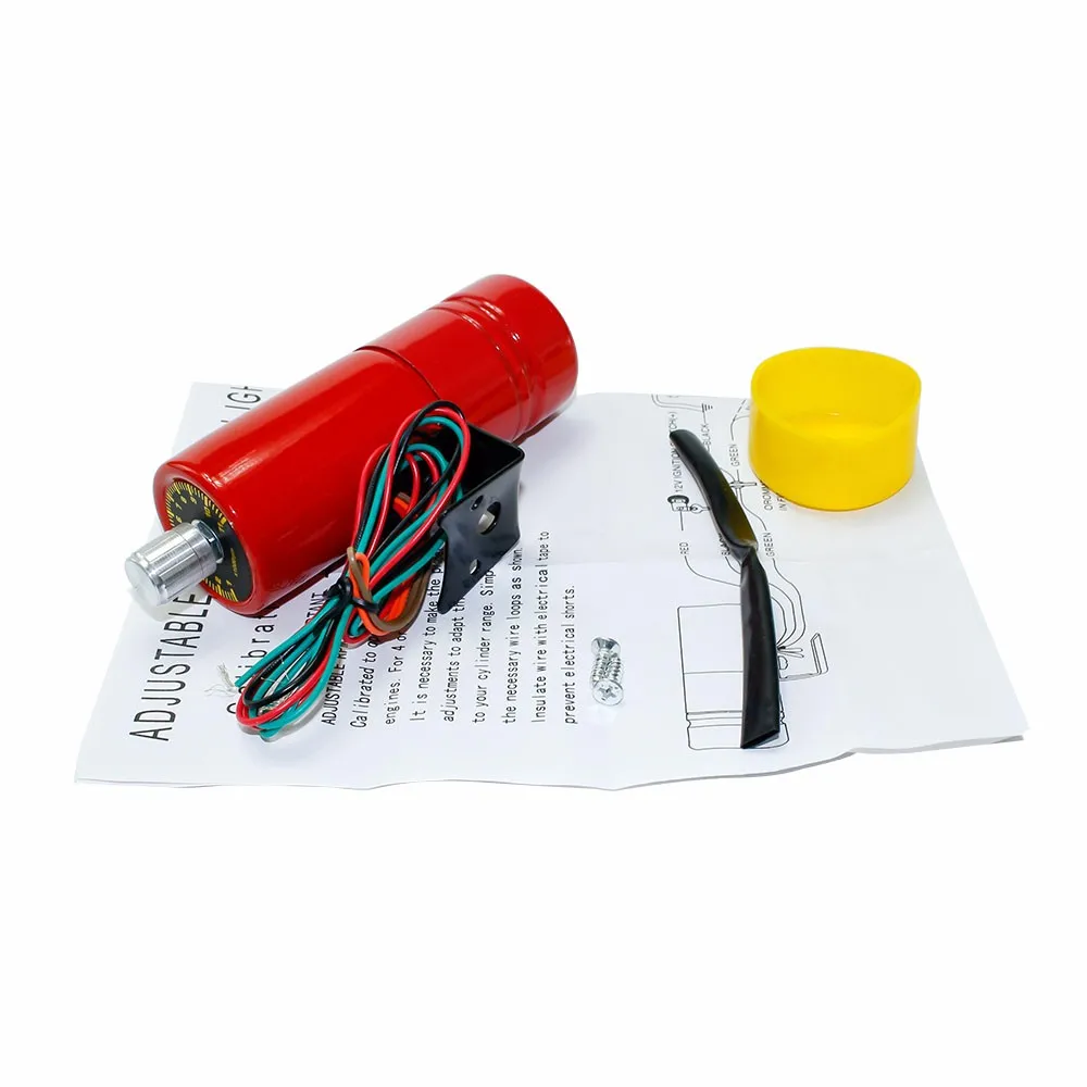 tacômetro ajustável com lâmpada led vermelha medidor de tacômetro com rpm