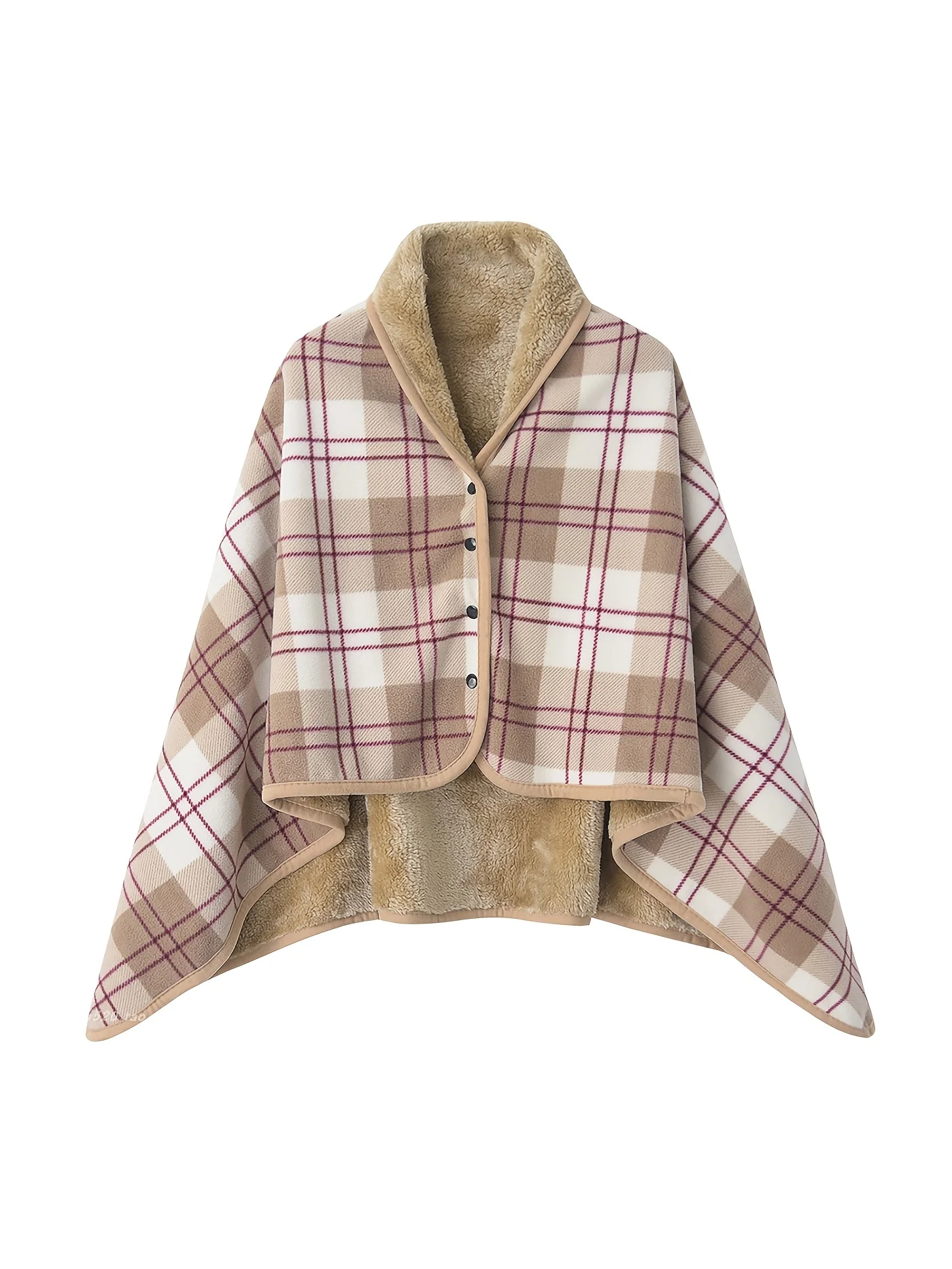 Shawl Cape Blanket Autumn Winter Thickened Warm Air Conditioning Nap Flannel Buttoned Cover Blanket