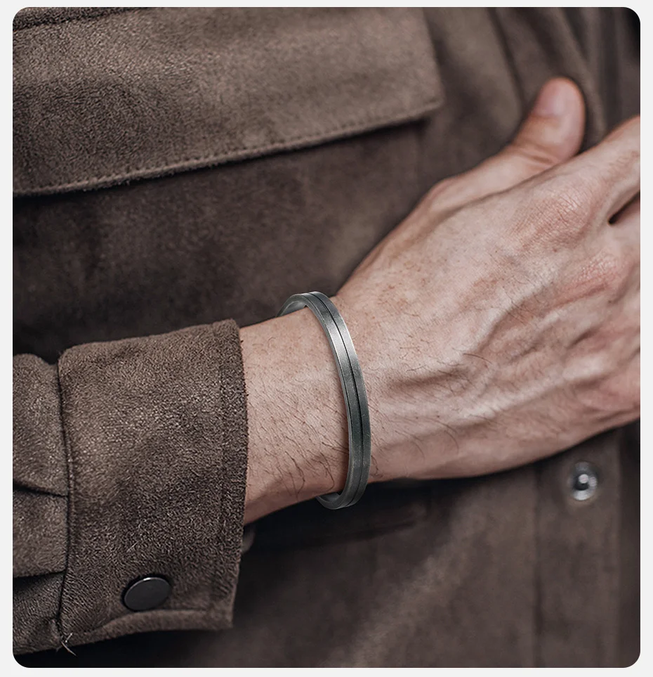 Vnox Retro Vintage Rustic Mens Cuff Bracelet, Waterproof Stainless Steel Metal Rock Punk Viking Bangle Jewelry,Father's Day Gift