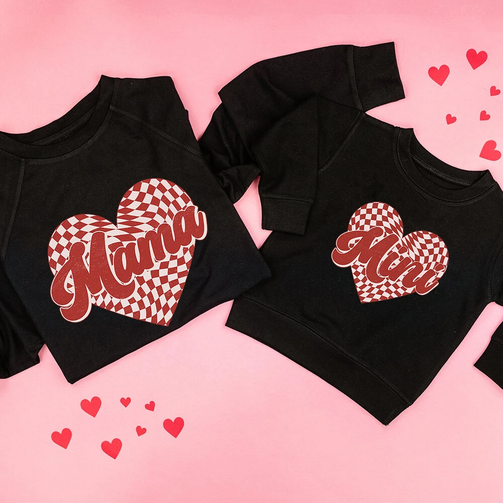 Matching Mommy And Me Maglioni Di San Valentino Mama & Mini Valentine Felpa Gift Matching Mossemy Ommy E Mea E Valentine Day Shirts