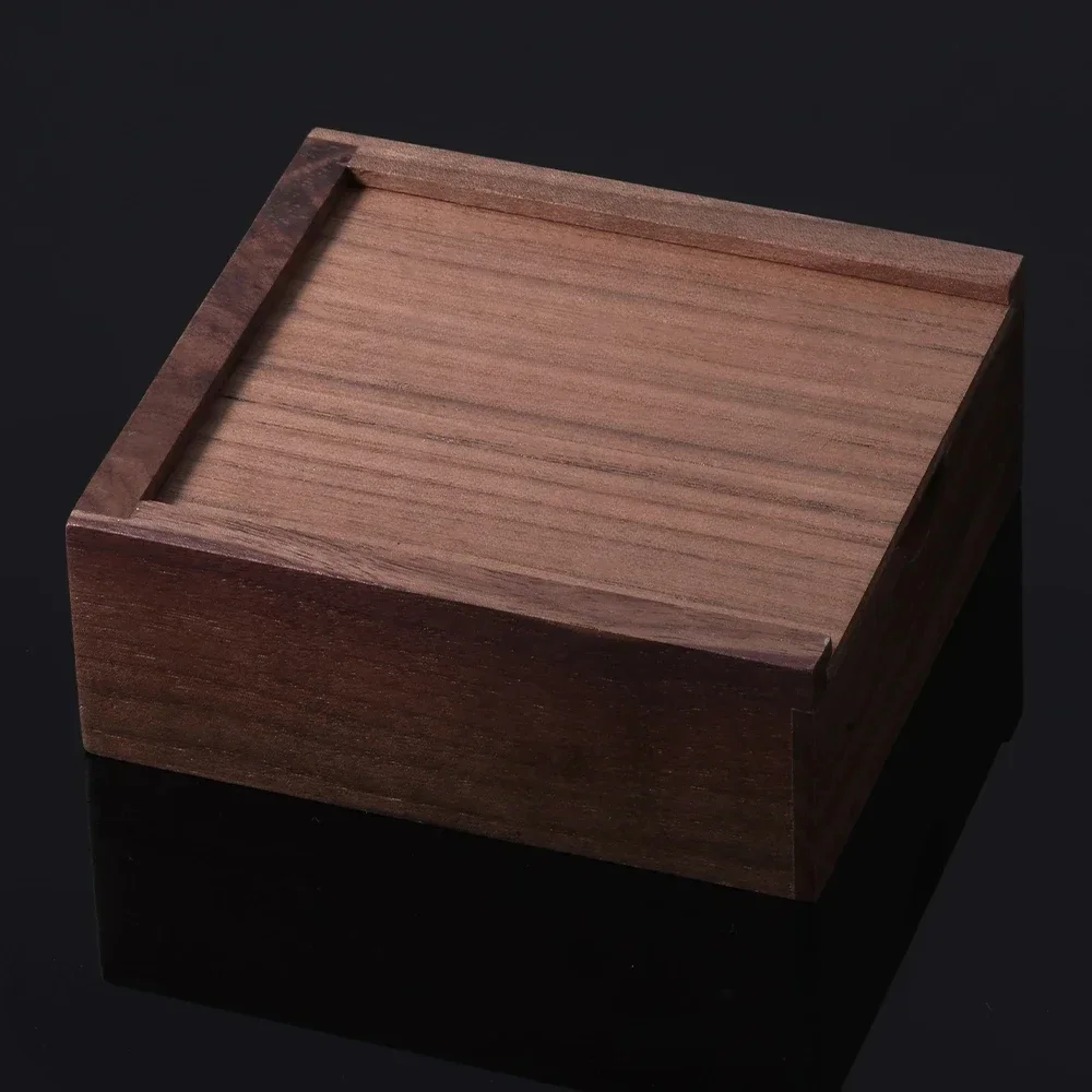 4.13x3.74x1.46inch Wood Box Free Engraving Name Maple Square Wooden Storage Box for Jewelry Or Collect Accessories Wood Decor 4