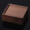 4.13x3.74x1.46inch Wood Box Free Engraving Name Maple Square Wooden Storage Box for Jewelry Or Collect Accessories Wood Decor 4