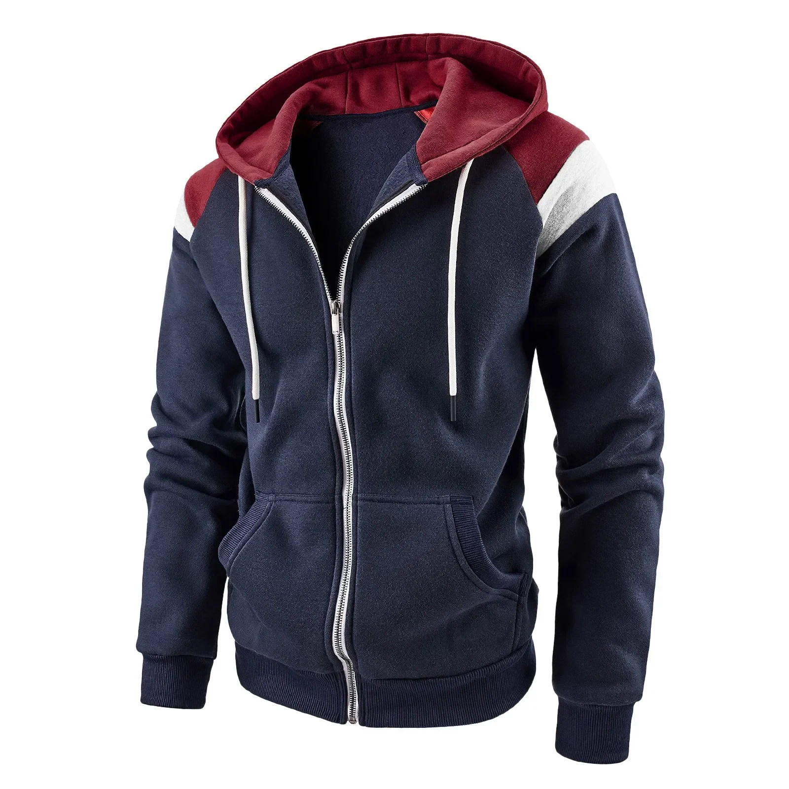 New Men's Colour Blocking Hoodies Fashion Hooded Sweatshirts for