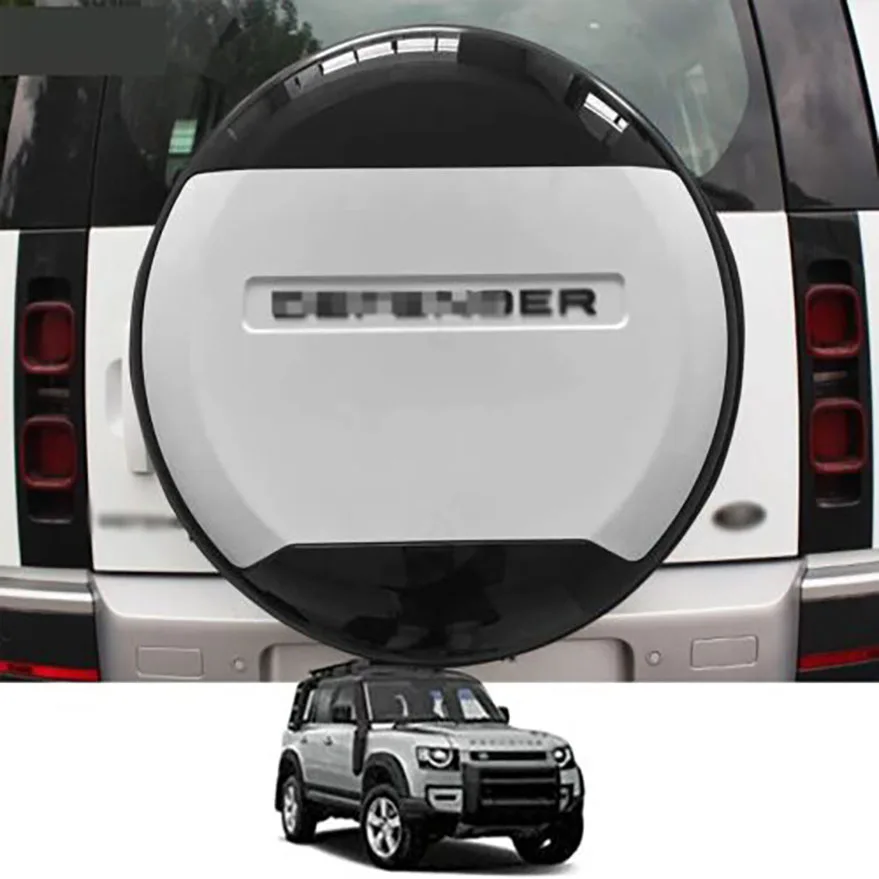 

Fuji White Rear Spare Tire Tyre Wheel Cover Fit For LR Defender 130 5D 2022 2023