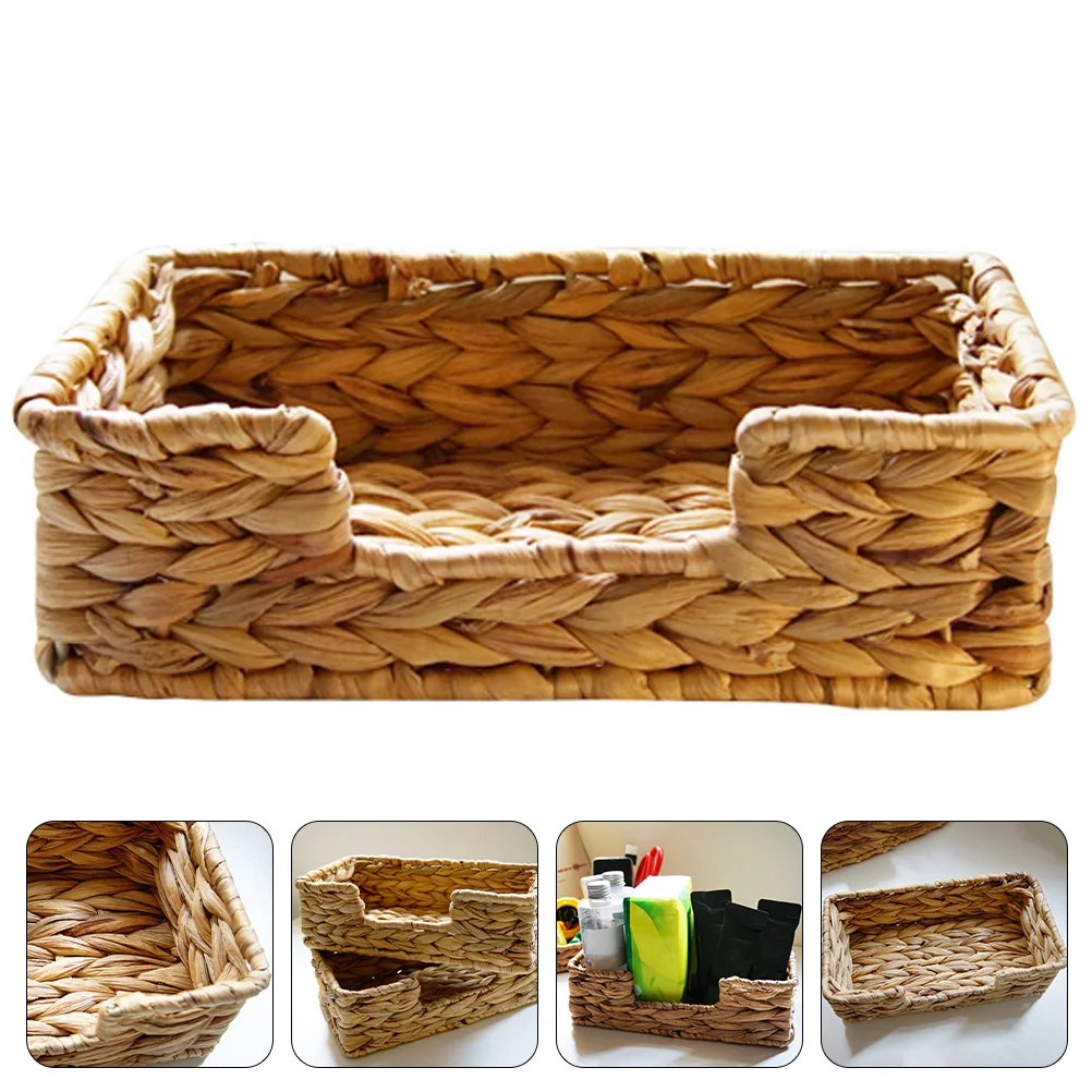 

Water Hyacinth Storage Baskets Wicker Hand Woven Storage Bins Seagrass Organizer Tray Natural Container Organizing Clothes
